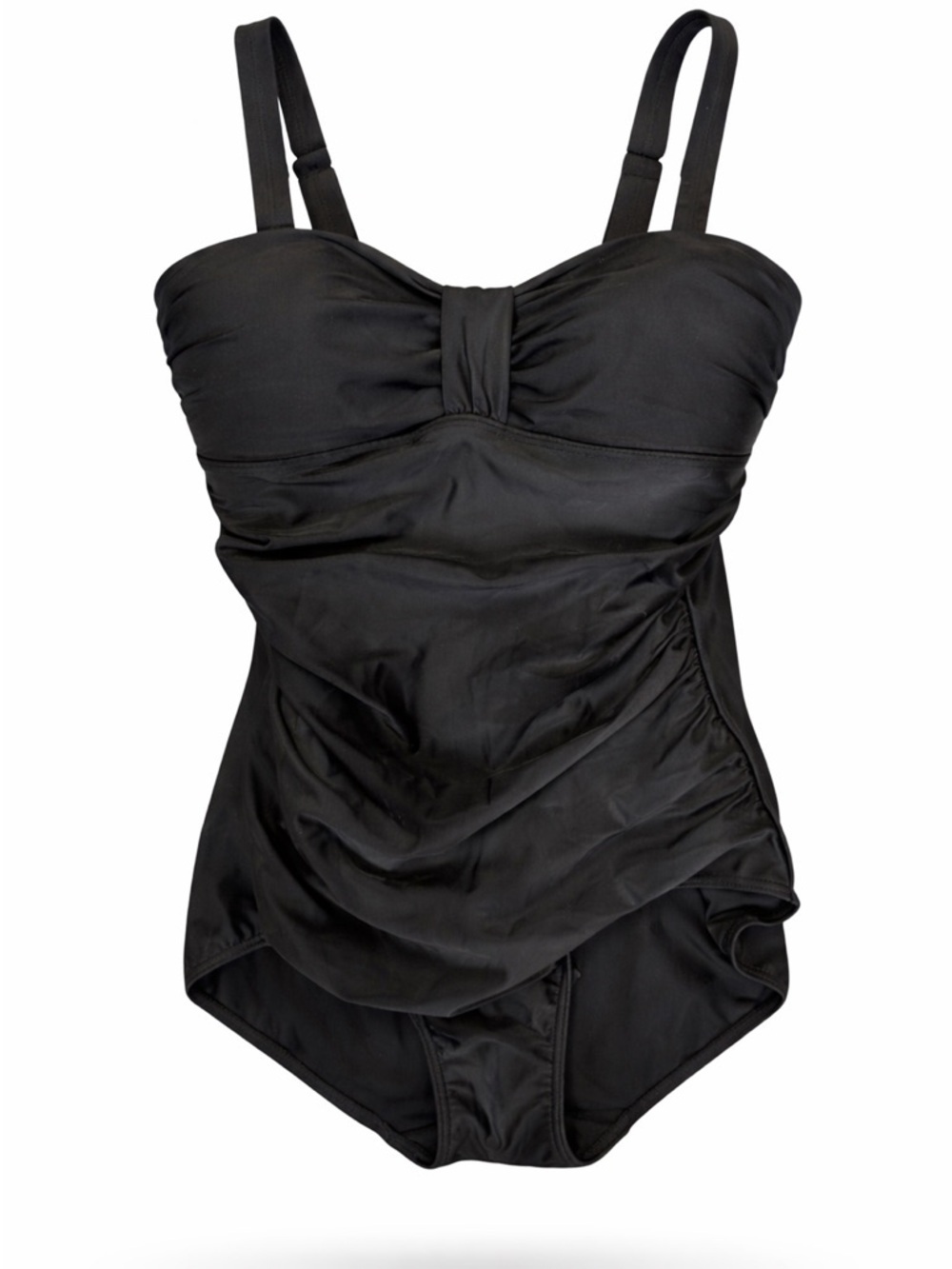 🛍️ Belle Curve Black One Piece Swimsuit Ruched Size 18